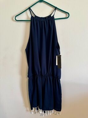Navy Tassel Romper. NWT from Dillards